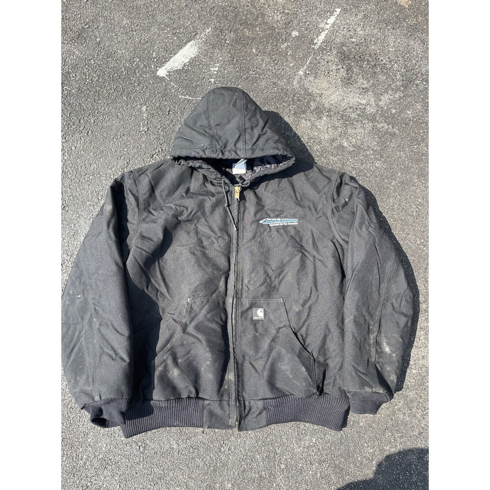 Vintage Carhartt Hooded Jacket Size 2XL With Embroidered Details